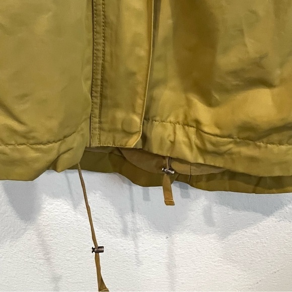 Eileen Fisher size medium yellow green lined light weight hooded raincoat - Picture 13 of 16